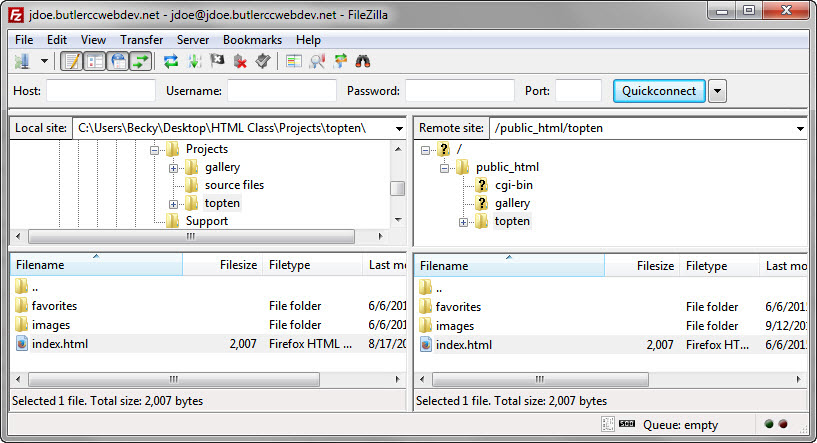 Upload only modified files in FileZilla